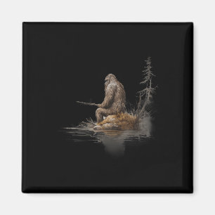 Fishing Bigfoot Sasquatch - Uni Adults & Kids Magnet