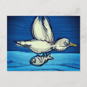 Fishing Bird Postcard
