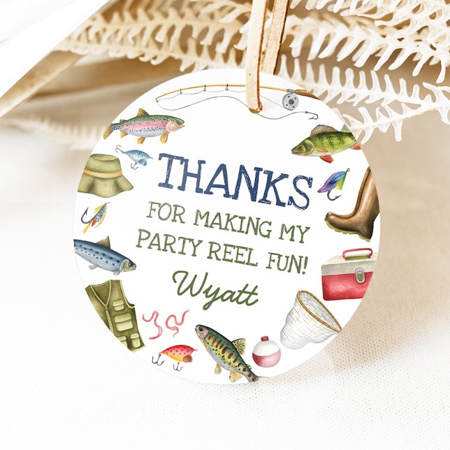 Fishing Birthday Circle Favour Tags (Creator Uploaded)