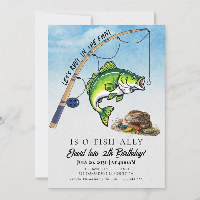 fishing  Birthday Invitation (Front)