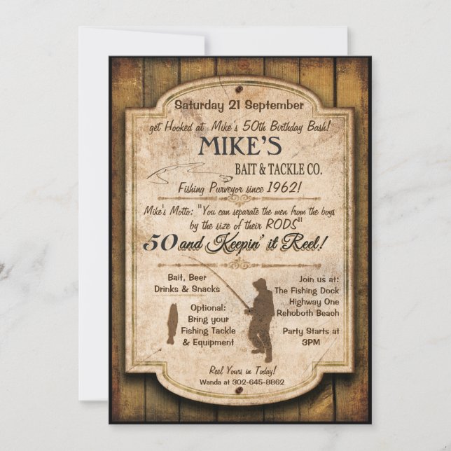 Fishing Birthday Invitation (Front)