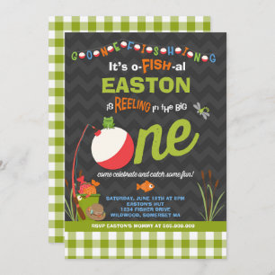 Fishing Birthday Invitation O-Fish-Ally One Party