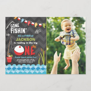 Fishing Birthday Invitation Reeling The big one