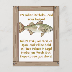 Fishing Birthday Party Boys Invitation