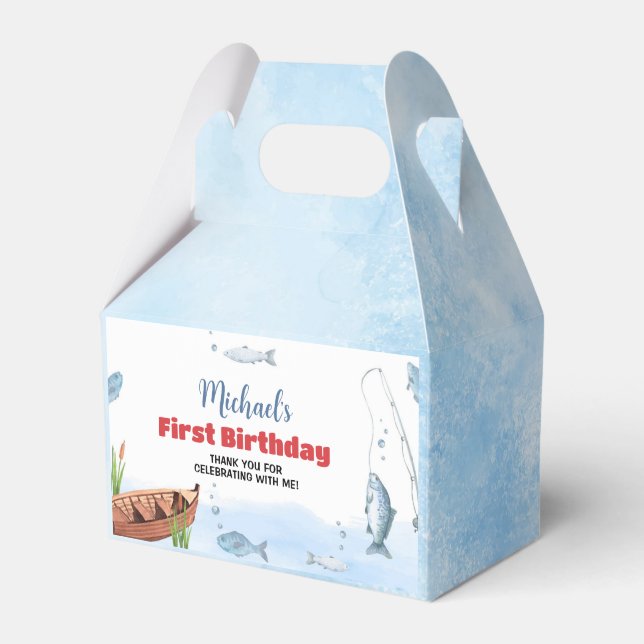 Fishing Birthday Party Favour Box (Front Side)