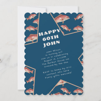 Fishing Birthday Party Red Snapper Invitation