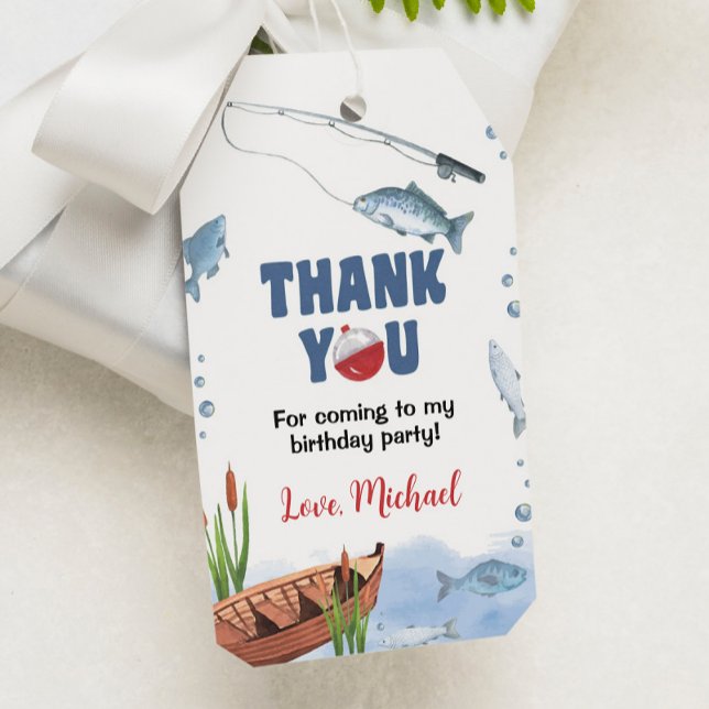 Fishing Birthday Party Thank You Tag (Creator Uploaded)