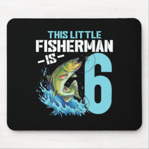 Fishing Birthday Shirt 6 Year Old Boy Fisher 6th B Mouse Pad
