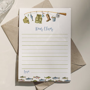Fishing Birthday Time Capsule Note Message Card