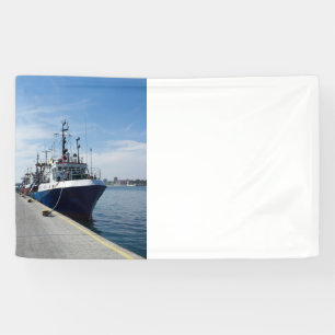 Fishing boat at mooring banner