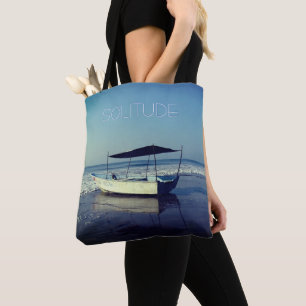 Fishing Boat at the Beach w/out your text Tote Bag