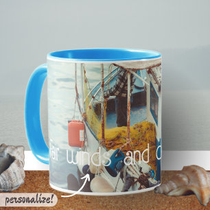 Fishing Boat at the Mediterranean Seaside Mug