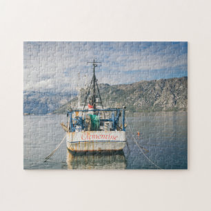 Fishing Boat at the Picturesque Bay Jigsaw Puzzle