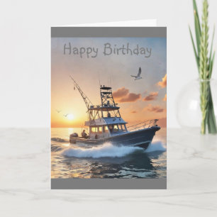 Fishing Boat Birthday Card