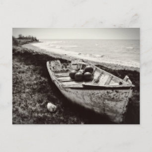 Fishing Boat black and white Postcard