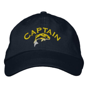 Fishing boat captain embroidered hat