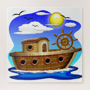 Fishing Boat Cartoon  Jigsaw Puzzle