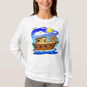 Fishing Boat Cartoon T-Shirt