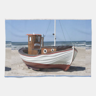 Fishing Boat Image Tea Towel