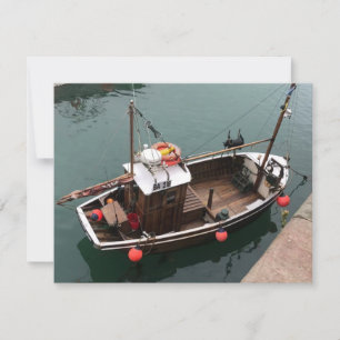 Fishing Boat in Portpatrick Harbour, Wigtownshire Holiday Card