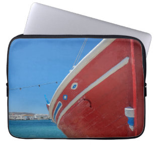 Fishing Boat In The Port Of Mykonos In Cyclades Laptop Sleeve