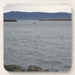 Fishing boat leaving harbour, Reykjavik, Iceland Coaster