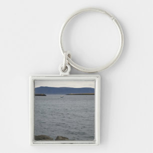 Fishing boat leaving harbour, Reykjavik, Iceland Key Ring