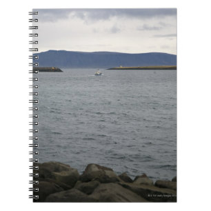 Fishing boat leaving harbour, Reykjavik, Iceland Notebook