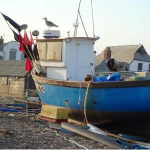fishing boat moored by the sea coastal photo jigsaw puzzle