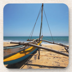 Fishing Boat Moored On Beach Coaster