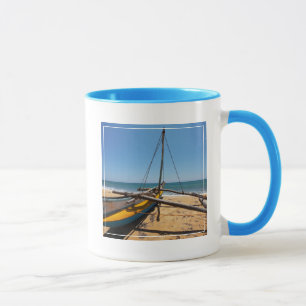 Fishing Boat Moored On Beach Mug