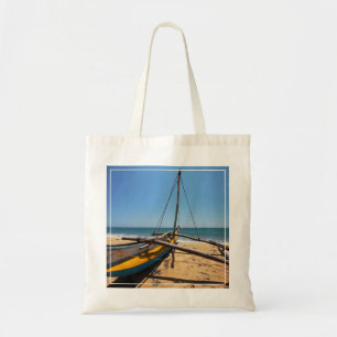 Fishing Boat Moored On Beach Tote Bag