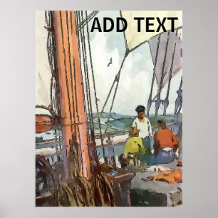 Fishing Boat, Mystic, CT Poster