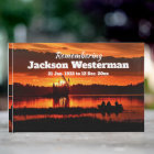 Fishing Boat on Lake Memorial  Guest Book