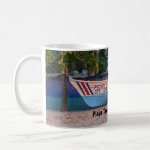 Fishing Boat on Tamarindo Beach, Costa Rica Coffee Mug