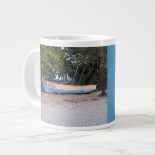 Fishing Boat on Tamarindo Beach, Costa Rica Large Coffee Mug