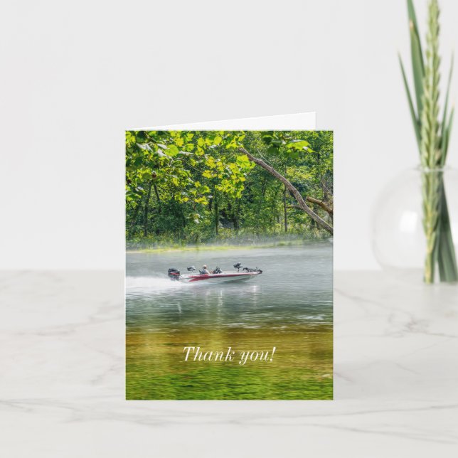 Fishing Boat On The Move Thank you Card (Front)