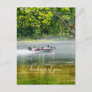 Fishing Boat On The Move Thinking Of You Postcard