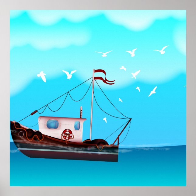 Fishing Boat Poster (Front)