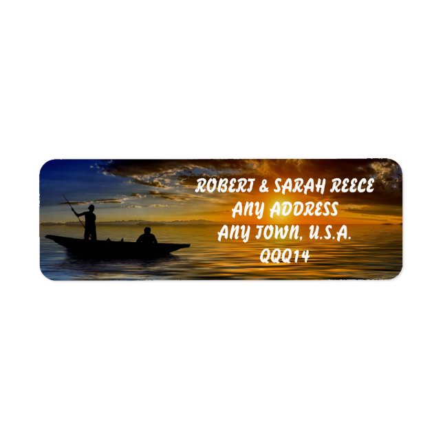 FISHING BOAT RETURN ADDRESS LABEL (Front)