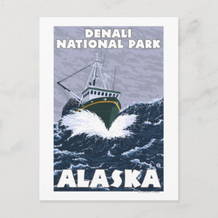 Fishing Boat Scene - Denali Nat'l Park, Alaska Postcard