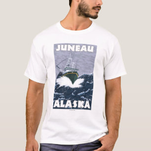 Fishing Boat Scene - Juneau, Alaska T-Shirt
