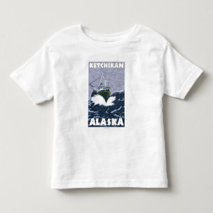 Fishing Boat Scene - Ketchikan, Alaska Toddler T-Shirt