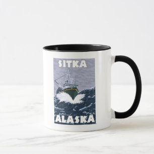 Fishing Boat Scene - Sitka, Alaska Mug