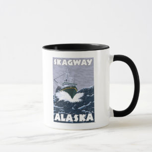 Fishing Boat Scene - Skagway, Alaska Mug
