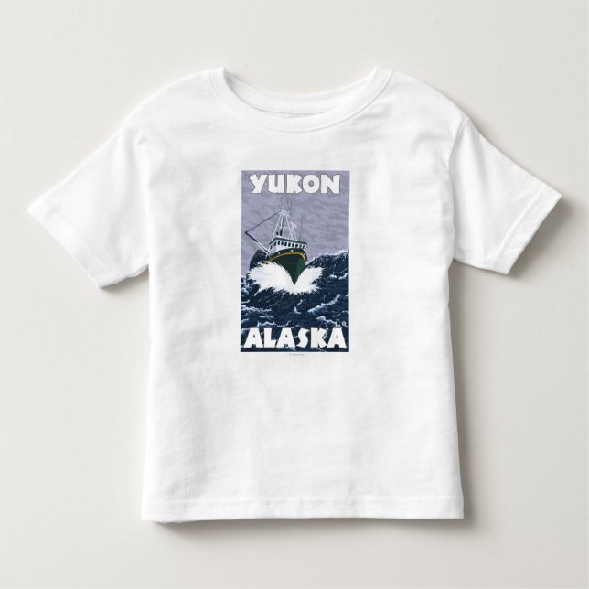 Fishing Boat Scene - Yukon, Alaska Toddler T-Shirt (Front)