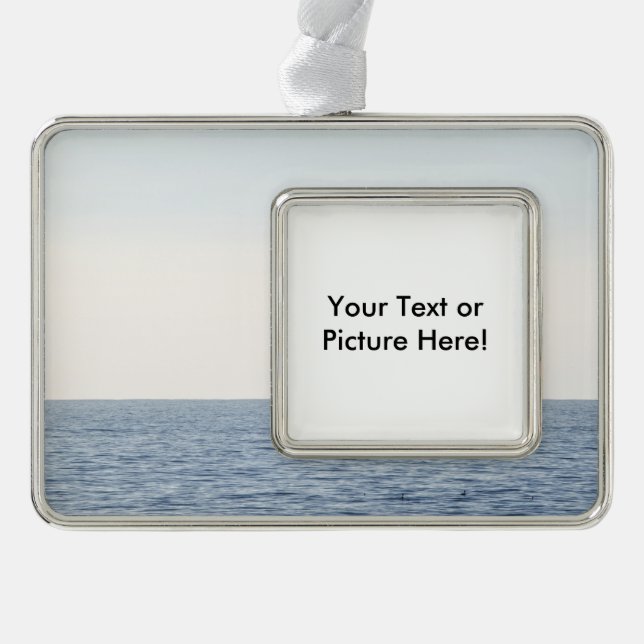 Fishing Boat Silver Plated Framed Ornament (Front)