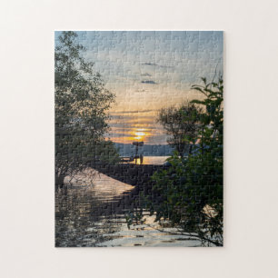 Fishing Boat Sunrise Jigsaw Puzzle