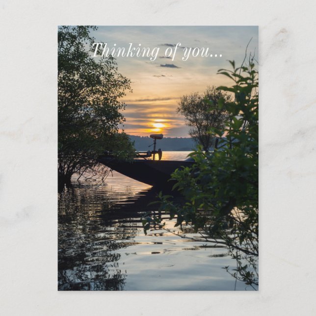 Fishing Boat Sunrise Postcard (Front)