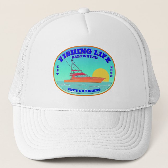 Fishing Boat  Trucker Hat (Front)